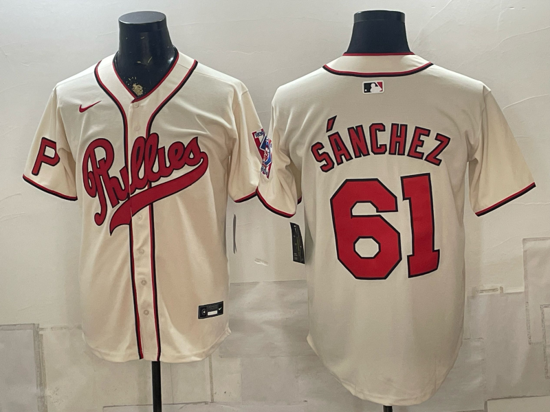 Men 2026 Philadelphia Phillies #61 Sanchez cream Game Nike MLB Jerseys 0823002->youth mlb jersey->Youth Jersey